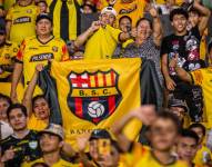 Hinchas de Barcelona SC en un partido de su equipo por Liga Pro