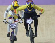 Alfredo Campo en los cuartos de final de BMX en los Juegos Olímpicos de París 2024