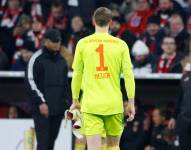 El portero del Bayern Múnich, Manuel Neuer, fue expulsado contra el Bayer Leverkusen