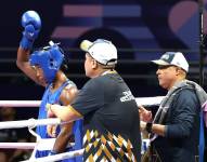 María José Palacios celebra su victoria en boxeo 60 kilogramos en los Juegos Olímpicos de París 2024