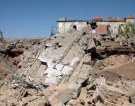 Foto de archivo de una casa destruida por ataques israelíes en el este del valle de Bekaa, en el Líbano.