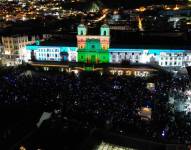 La Iglesia de San Francisco fue parte del festival Quito Luz de América.