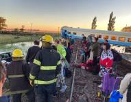 El tren, que no iba a gran velocidad y en el que muchos de los pasajeros iban durmiendo, contaba con 12 vagones. Foto: Twitter