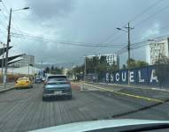 Los trabajos de repavimentación en la zona del coliseo Rumiñahui y la Escuela Politécnica Nacional.