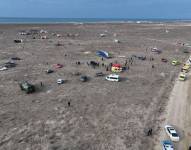 Captura con un dron del accidente aéreo en Aktau.