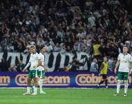 Jugadores del Palmeiras en el partido ante el Corinthians por el Brasileirao