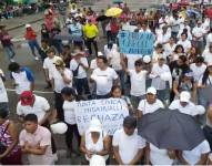 Movilizaciones en contra de la cárcel en Napo