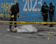 Imagen de un asesinato cometido en Durán, en septiembre del 2024.