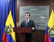 Viceministro de Gobierno, Esteban Torres, durante una rueda de prensa del 20 de mayo.
