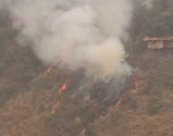 Foto de un incendio en Loja.