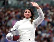 El esgrimista egipcia, Nada Hafez, en su participación en los Juegos Olímpicos París 2024