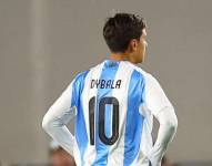 Paulo Dybala en un partido con la selección de Argentina por las Eliminatorias