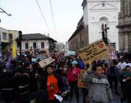 Marcha en Quito del 15 de noviembre de 2024.