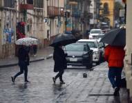 Imagen referencial de lluvias en Cuenca.