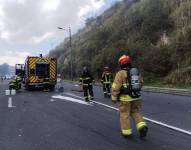 El siniestro de tránsito causó todo el cierre de la av. Simón Bolívar en sentido norte-sur.