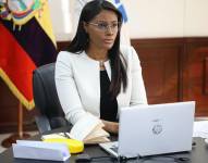 La fiscal Diana Salazar en una reunión en su despacho.