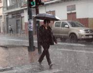 Imagen de archivo de lluvias en Cuenca.