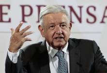 El presidente Andrés Manuel López Obrador, en su conferencia de prensa matutina en el Palacio Nacional de Ciudad de México.