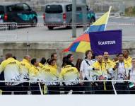 La delegación de Ecuador desfila en la ceremonia de inauguración de los Juegos Olímpicos de París 2024