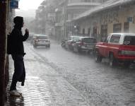 Imagen de archivo de lluvias en Cuenca.