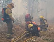 Un incendio forestal en Nayón este 5 de septiembre.