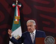 El presidente de México, Andrés Manuel López Obrador, participa en su rueda de prensa matutina, este martes, 6 de agosto, en el Palacio Nacional, en Ciudad de México (México).