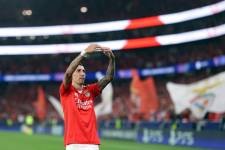 Ángel Di María celebra su gol ante el Atlético de Madrid por la Champions League