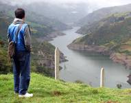 Vista del embalse de Mazar, que alimenta al Complejo Hidroeléctrico Paute Integral.