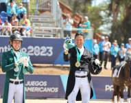 Julio Mendoza celebra su medalla de oro en los Juegos Panamericanos de Chile 2023