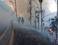 Incendio en la Avenida Simón Bolívar.