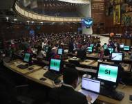 Imagen de la Asamblea Nacional tras la aprobación de la Ley de Alivio Financiero.