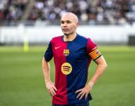 Andrés Iniesta en su partido de despedida en Japón