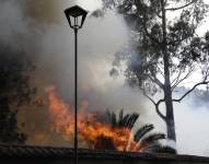 Fotografía de un incendio forestal este martes 24 de septiembre de 2024, en Quito