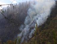 El incendio en el cerro del Auqui Los bomberos, policías y moradores trabajaron en el sector desde tempranas horas, para sofocarlo.