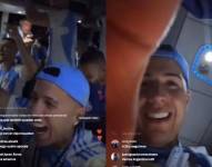 Celebración de los jugadores en el live de Instagram de Enzo Fernández donde surgieron los cánticos racistas.