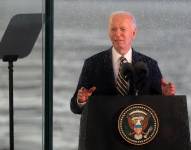 El presidente de EE. UU., Joe Biden, pronuncia un discurso en el Museo de la Esclavitud en Luanda, Angola, el 03 de diciembre de 2024.