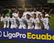 Los jugadores de Liga de Quito, previo a su partido contra Libertad