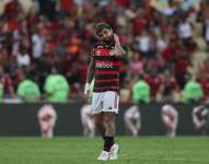 Gabriel Barbosa en un partido con el Flamengo