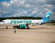 Imagen referencial de un avión de Frontier Airlines.