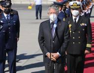 El presidente ecuatoriano en su llegada a Chile.