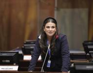 Ana Galarza en el Pleno de la Asamblea Nacional.