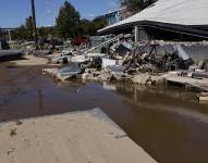 Edificios destruidos tras el huracán Helene