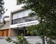 La fachada del edificio de la Asamblea Nacional, en Quito.