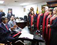El presidente Nicolás Maduro junto a los miembros del Tribunal Supremo de Justicia.