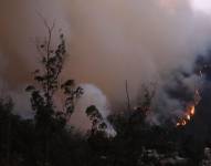 Este martes 24 de septiembre del 2024 se produjo un incendio en Quito en el sector de Guapulo.