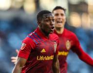 Anderson Julio celebra un gol con el Real Salt Lake de la MLS