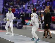 María Sol Naranjo durante su participación en esgrima en pentatlón moderno en los Juegos Olímpicos de París 2024