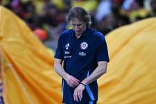 El entrenador de Chile, Ricardo Gareca, en el partido ante Colombia por Eliminatorias