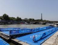 Imagen del río Sena donde llevará a cabo la prueba de natación del triatlón de los Juegos Olímpicos París 2024