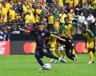 Kendry Páez anotó de penal en el duelo entre Ecuador y Jamaica por la Copa América 2024.